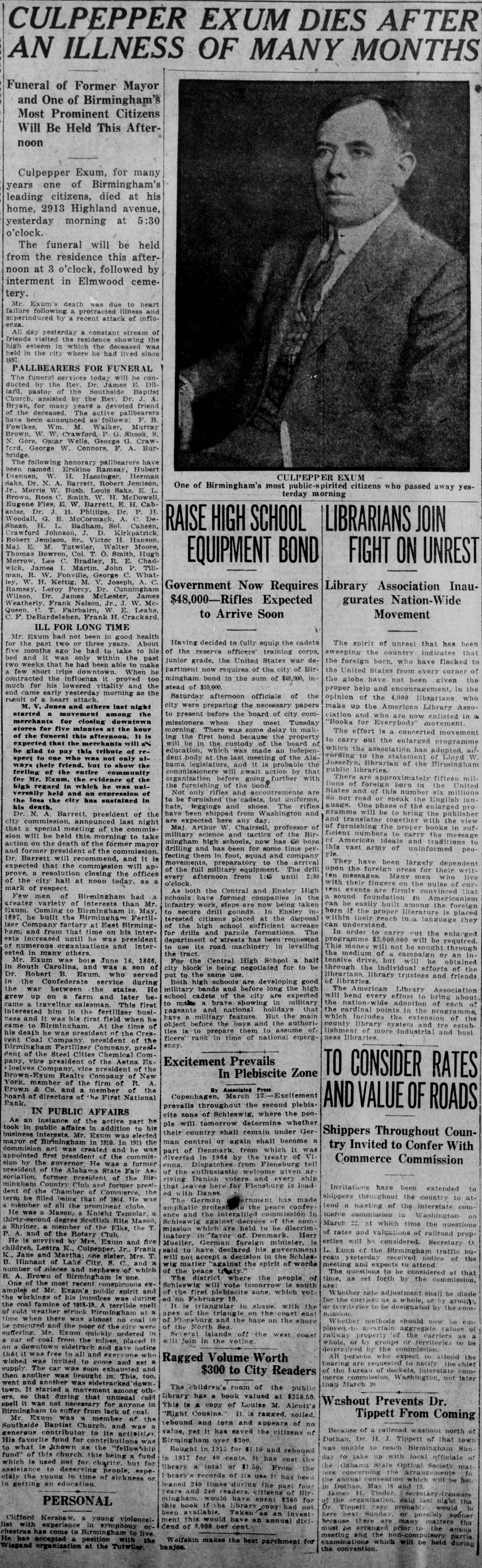 Culpepper Exum obituary